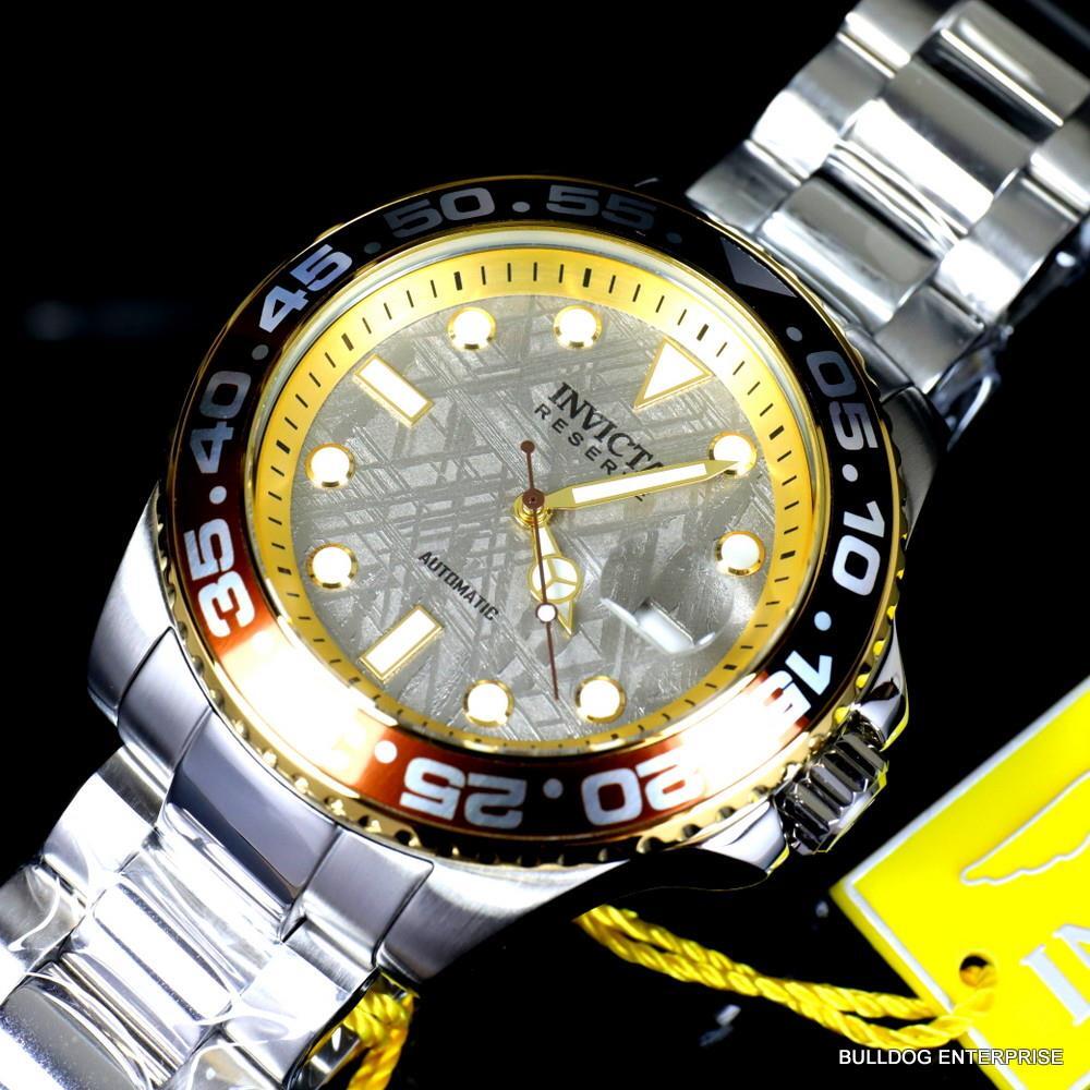 Invicta Reserve Pro Diver Meteorite Automatic Root Beer 46mm Steel Watch New
