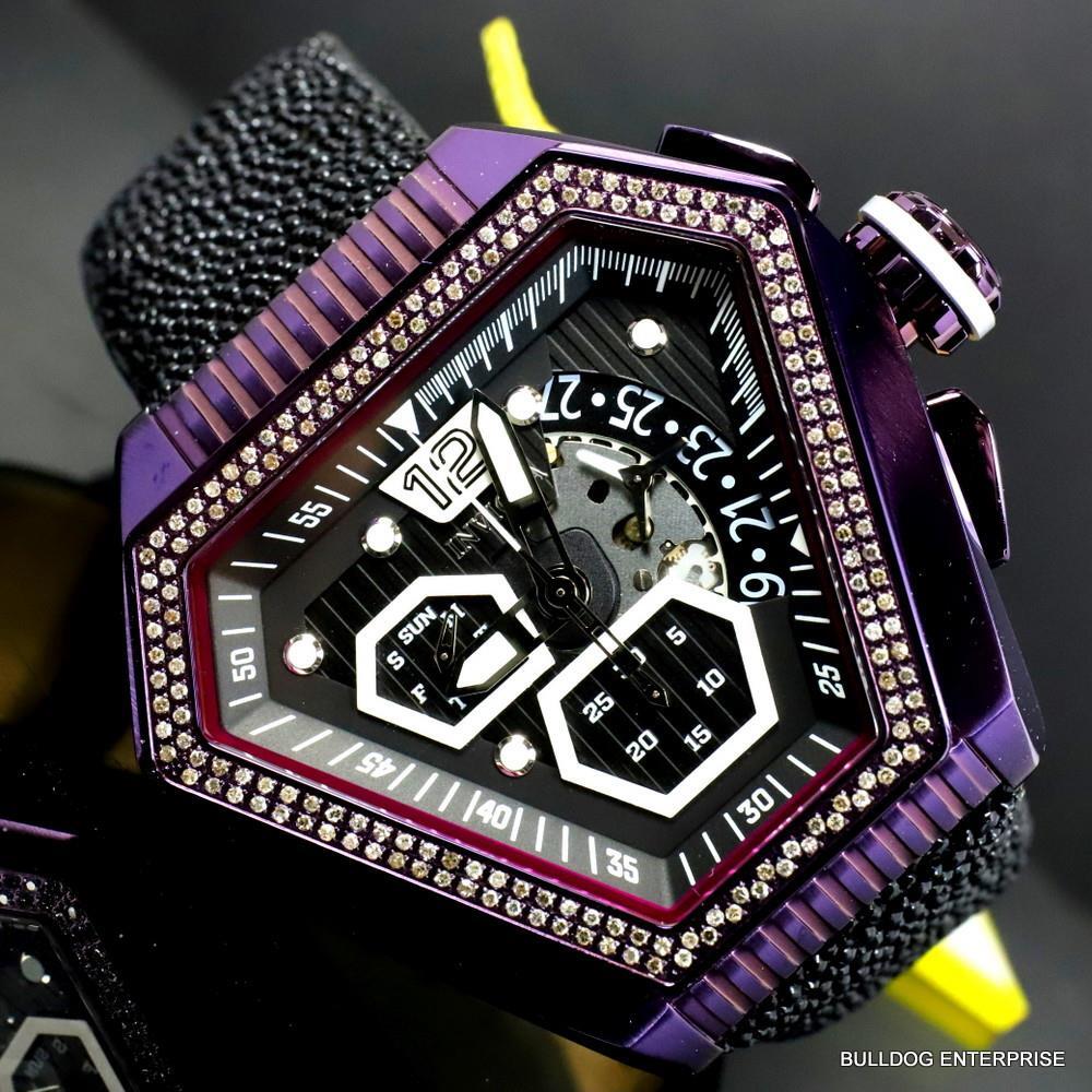 Invicta Speedway .76 CTW Diamond Triangular Stingray Chrono Swiss Mvt Watch New