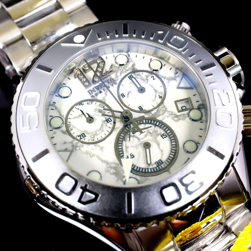 Invicta Masterpiece Reserve Grand Diver Howlite Steel Swiss ETA Diamond Watch