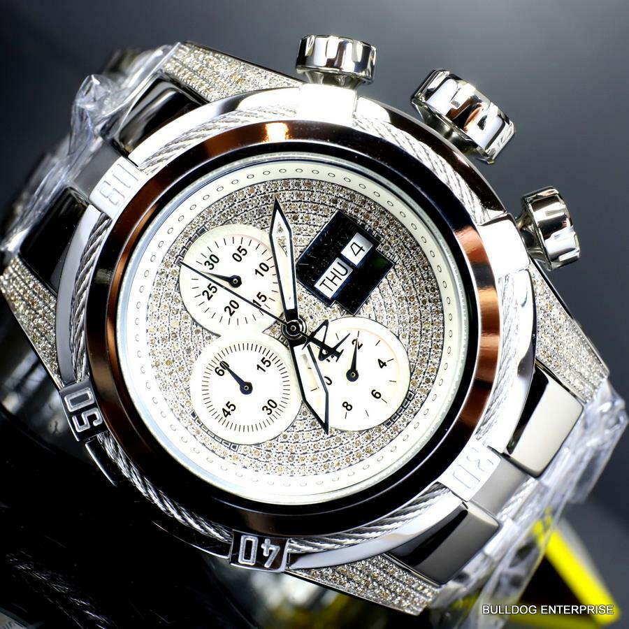 Invicta Reserve Bolt Zeus 1.7CTW Diamond Swiss Auto Sellita SW500 52mm Watch New