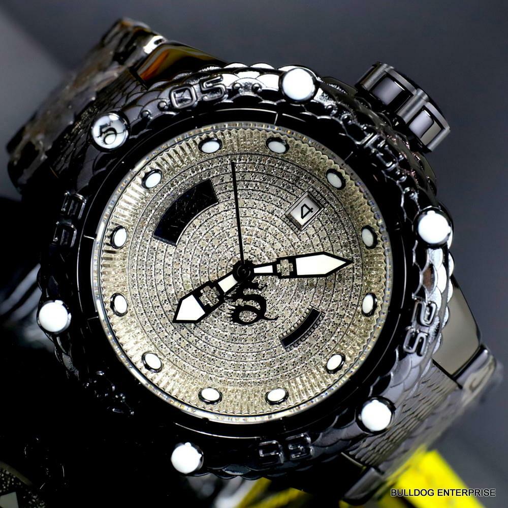 Invicta Subaqua Noma VI 1.81 CTW Diamond Automatic Black Steal Watch 52mm New