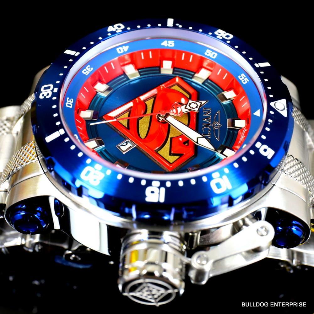 Invicta DC Comics Superman Coalition Forces 52mm Stainless Steel LE Watch New