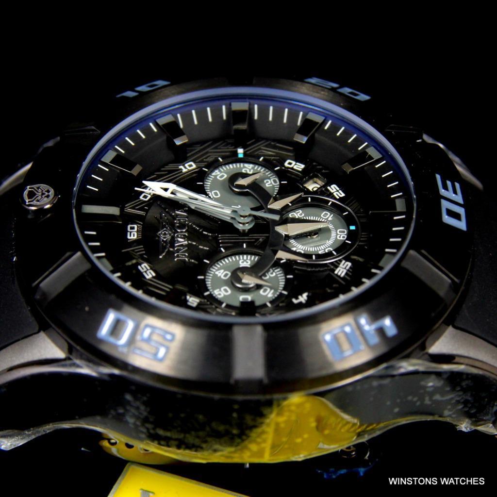 Men's Invicta Marvel Black Panther Sea Spider Sport 50mm Chronograph Watch New