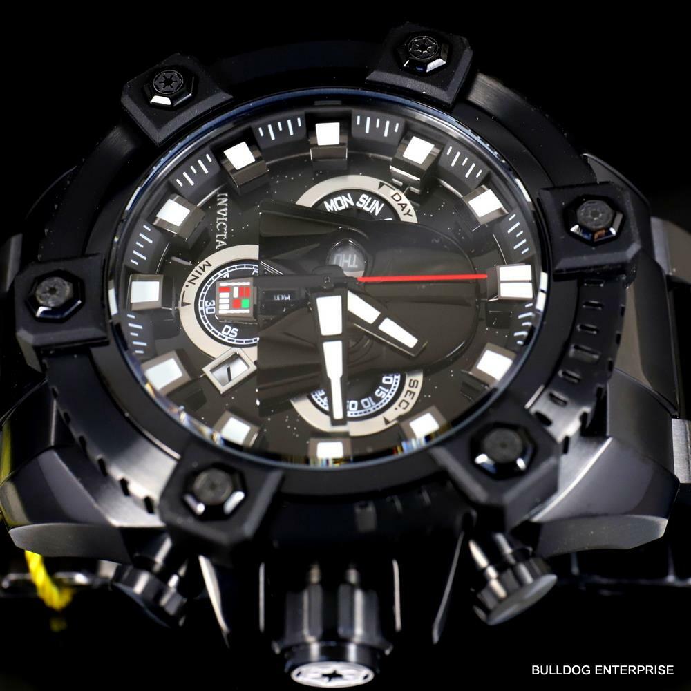 Invicta Star Wars Darth Vader Grand Octane Black Steel Swiss Mvt 63mm Watch New