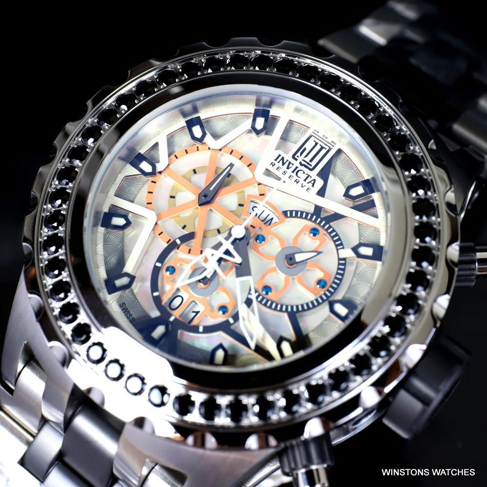 Invicta Reserve JT Subaqua Specialty 5CTW Spinel Stainless Steel MOP Watch New