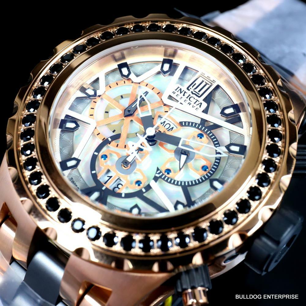 Invicta  Reserve JT Subaqua Specialty 5CTW Black Spinel Rose Gold 52mm Watch New
