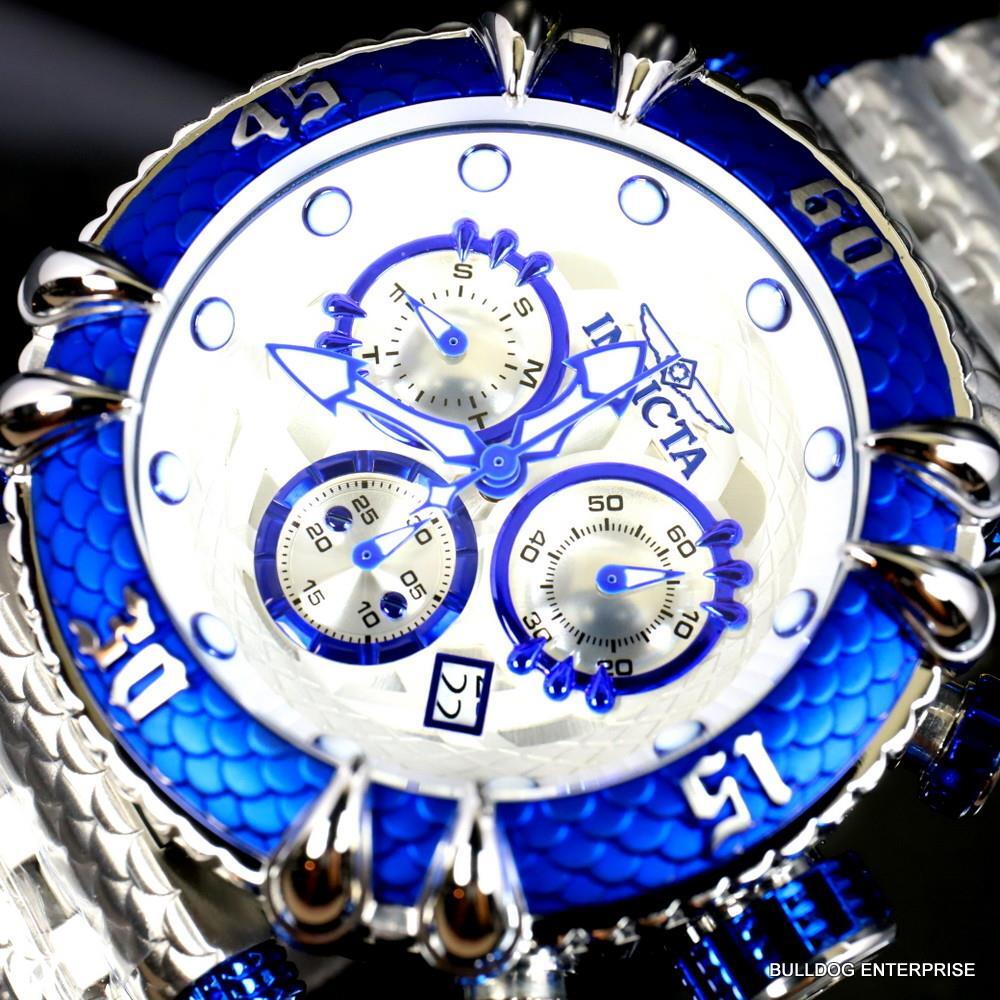 Invicta Subaqua Talon Chronograph Stainlesss Steel 52mm Swiss Mvt Blue Watch New