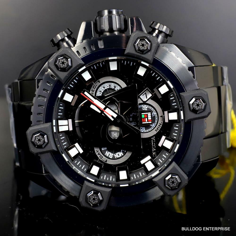 Invicta Star Wars Darth Vader Grand Octane Black Steel Swiss Mvt 63mm Watch New