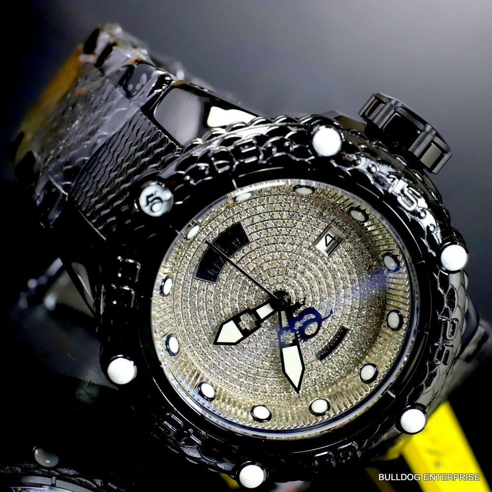 Invicta Subaqua Noma VI 1.81 CTW Diamond Automatic Black Steal Watch 52mm New