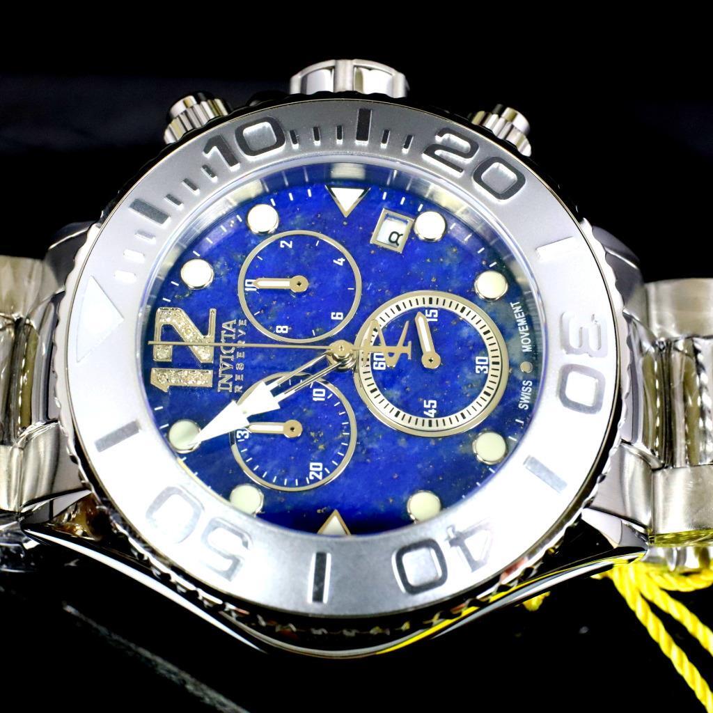 Invicta Masterpiece Reserve Grand Diver Blue Lapis Lazuli Steel Swiss ETA Watch