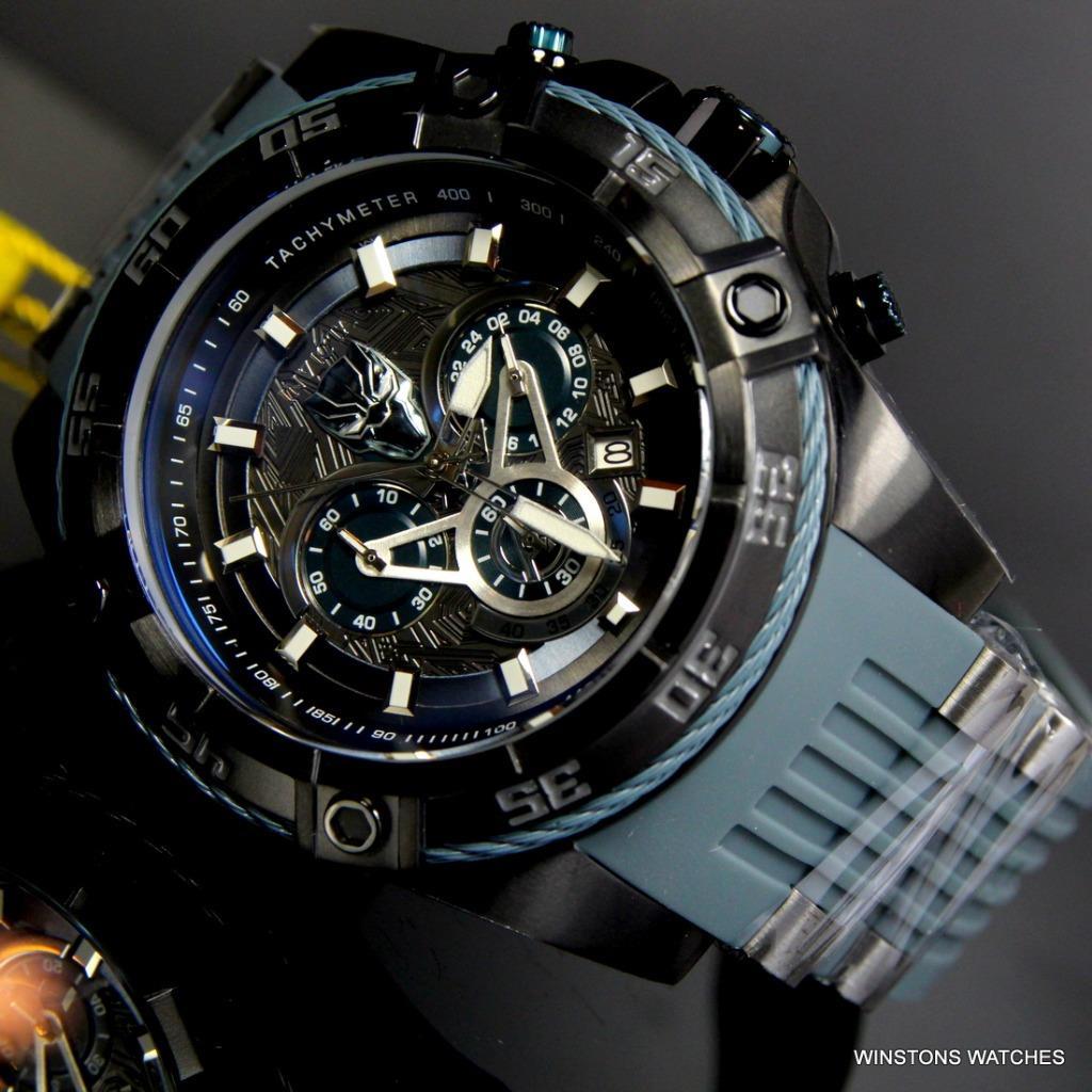 Invicta Marvel Black Panther Bolt Viper 52mm Chronograph Limited Edtn Watch New