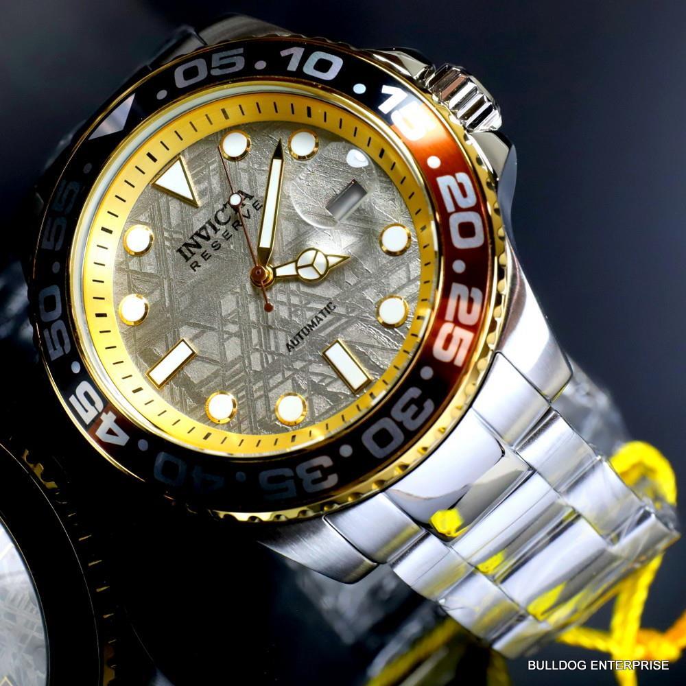 Invicta Reserve Pro Diver Meteorite Automatic Root Beer 46mm Steel Watch New