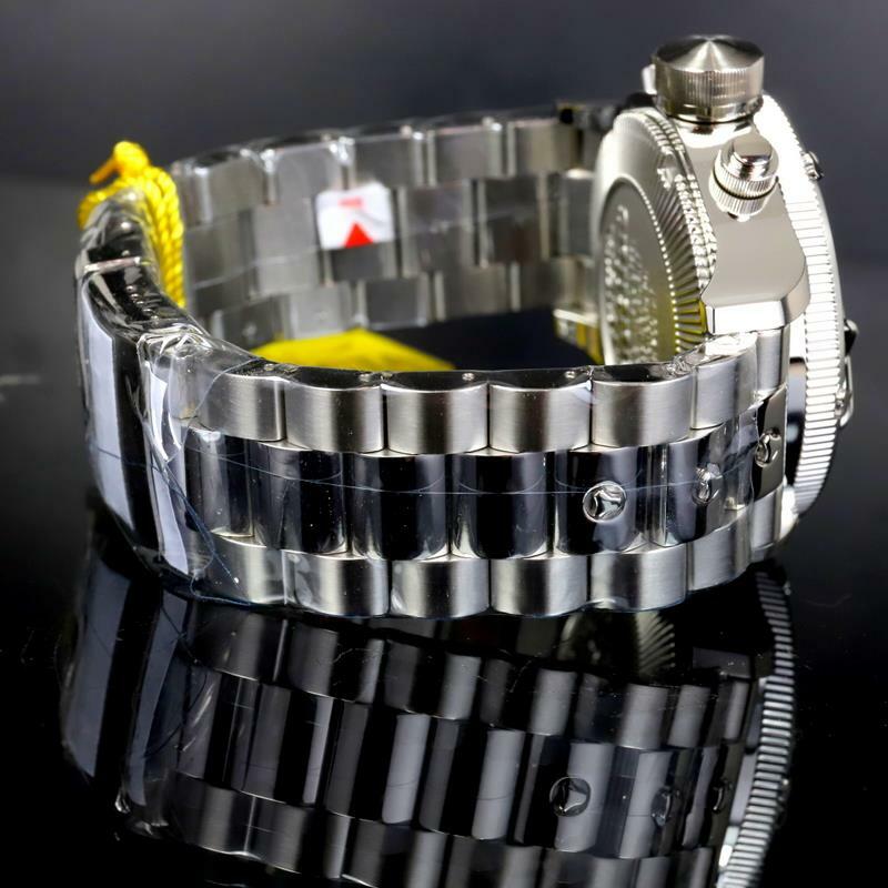 Invicta Russian Diver Nautilus Cage Swiss Mvt Steel Silver 52mm Chrono Watch New