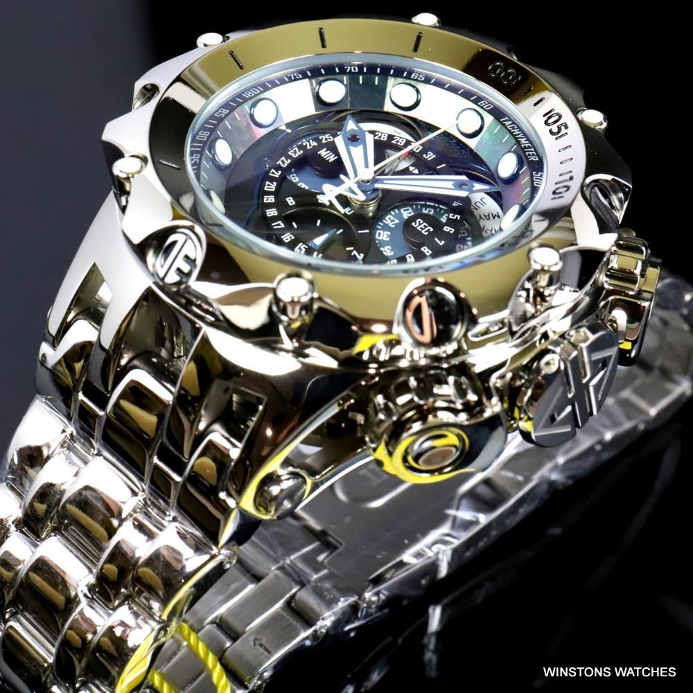 Invicta Reserve Venom Fusian Hybrid Swiss Master Calendar Steel Black Watch New