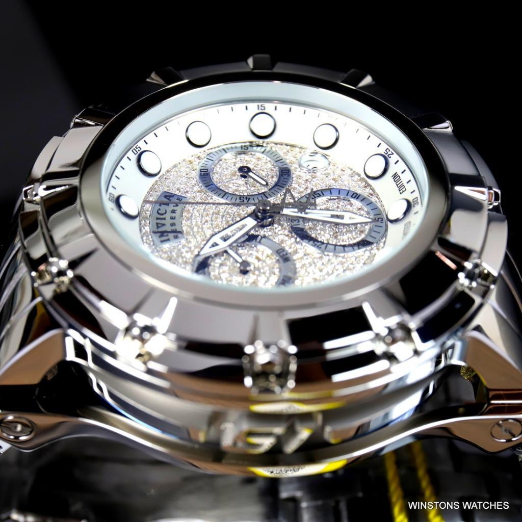 Invicta Grand S1 Rally 1.08CTW Diamond Chrono Swiss Mvt 54mm Steel LE Watch New