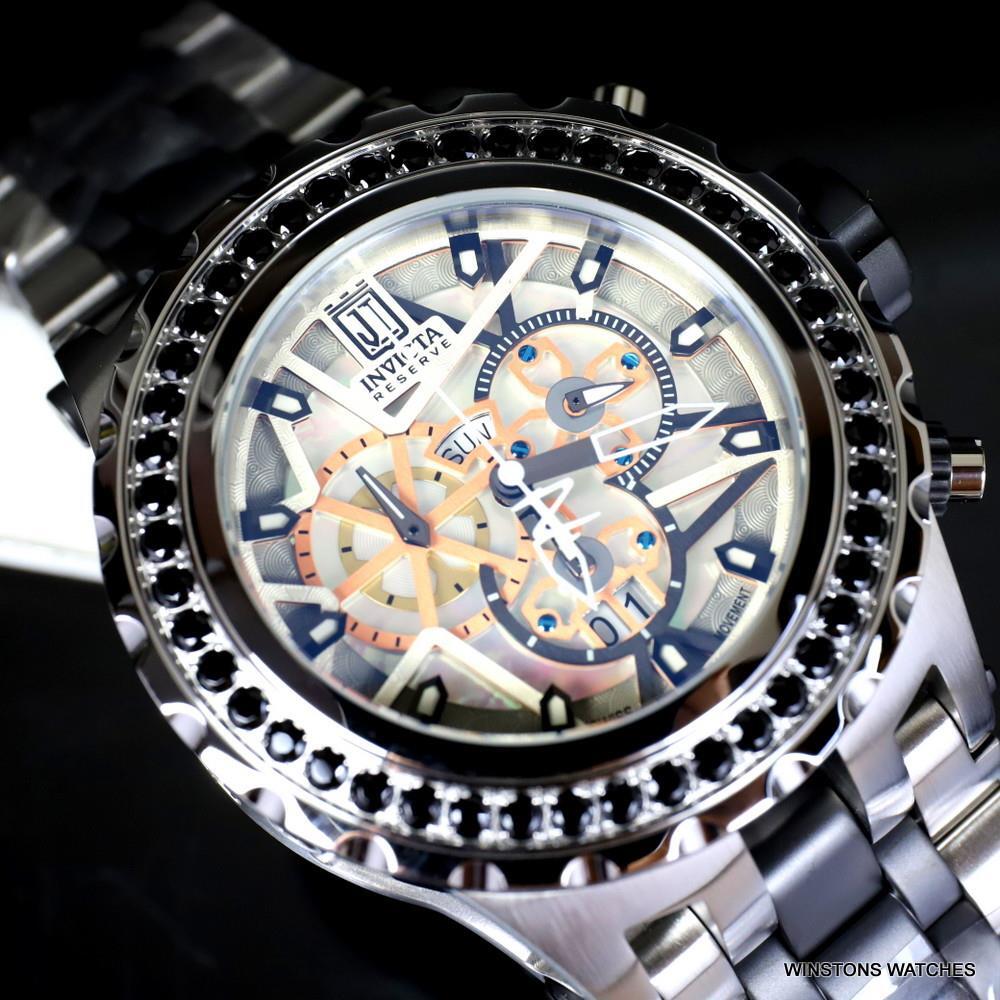 Invicta Reserve JT Subaqua Specialty 5CTW Spinel Stainless Steel MOP Watch New