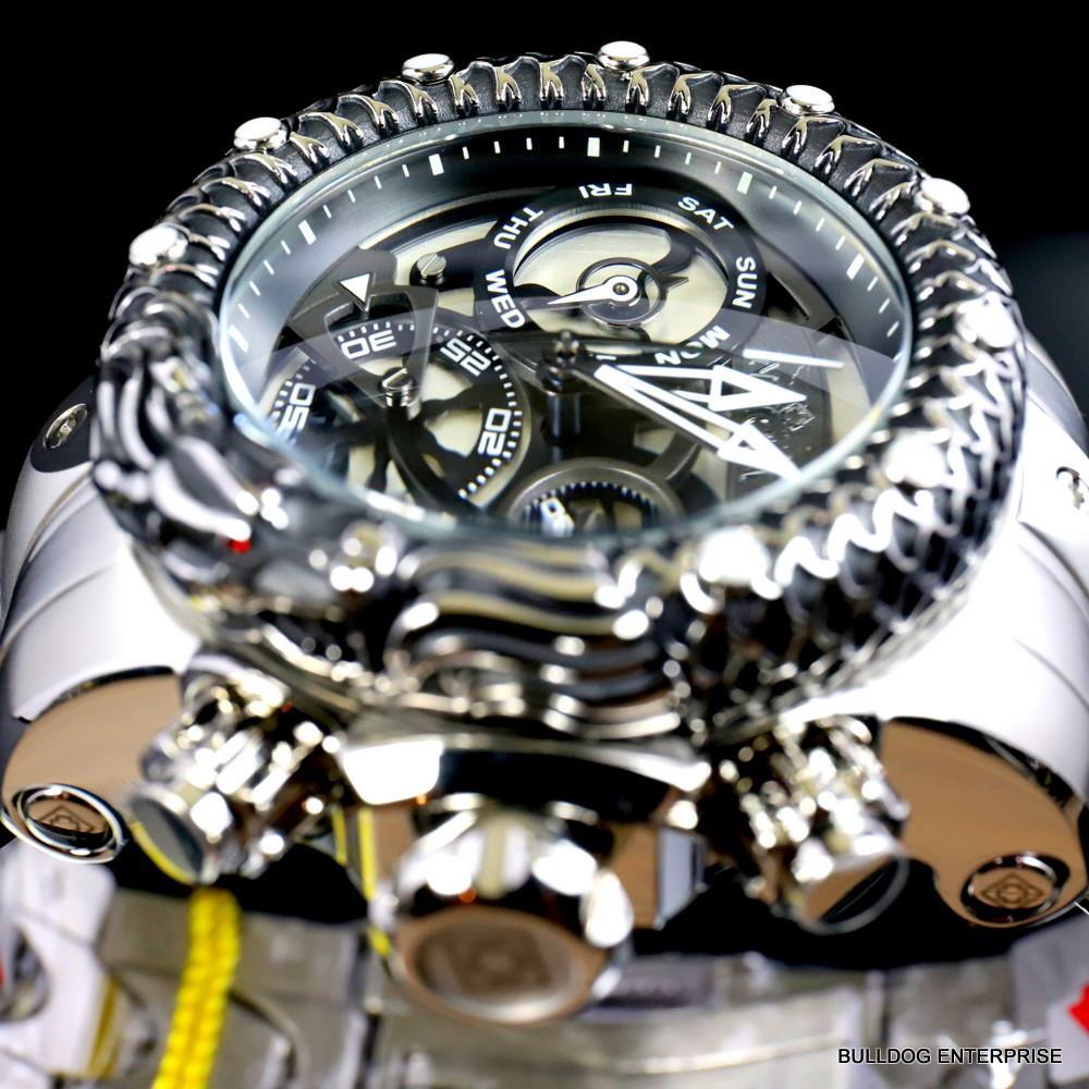 Invicta Venom Subaqua Dragon Scale Stainless Steel Guntmetal 52mm Watch New