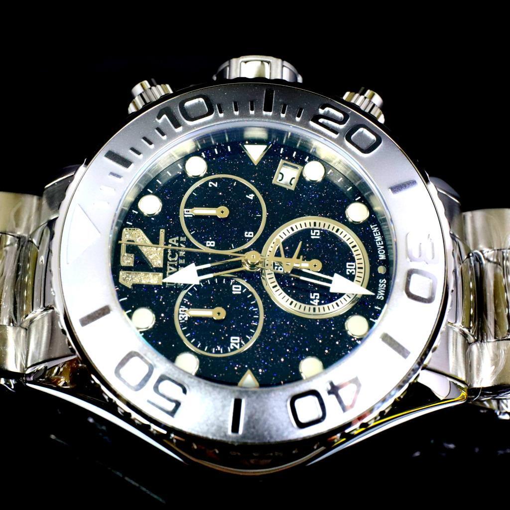 Invicta Masterpiece Reserve Grand Diver Blue Sand Stone Diamond Swiss ETA Watch