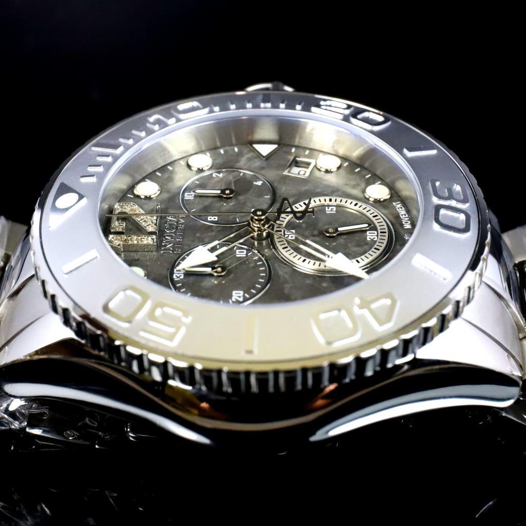 Invicta Masterpiece Reserve Grand Diver Black Marble Diamond Swiss ETA Watch