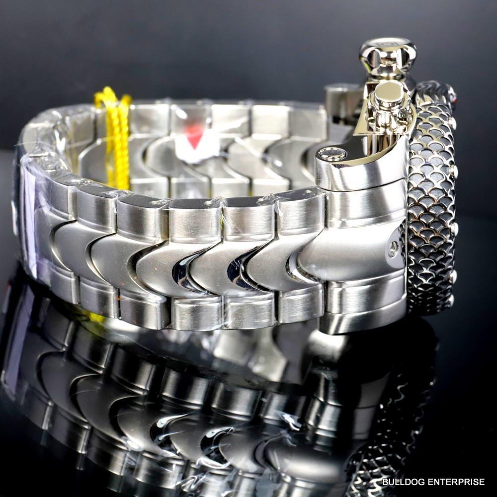 Invicta Venom Subaqua Dragon Scale Stainless Steel Guntmetal 52mm Watch New