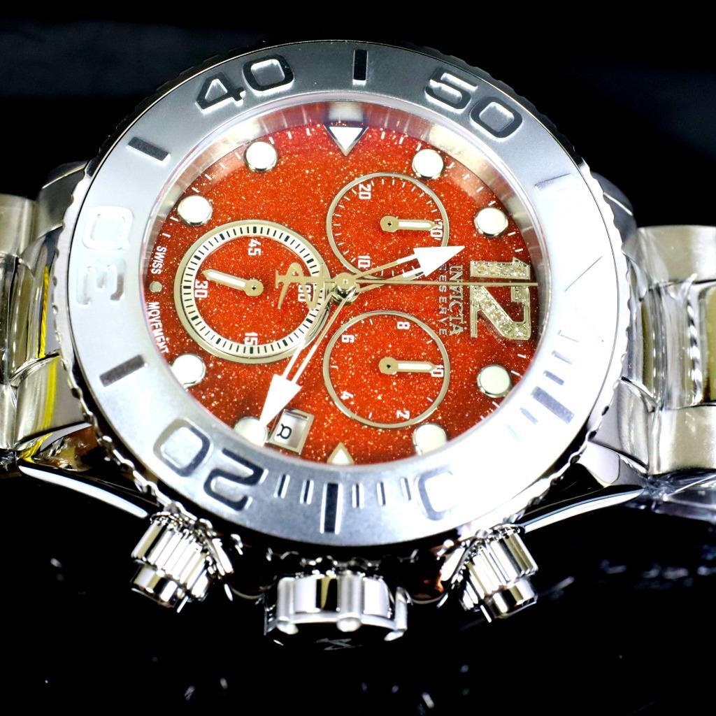Invicta Masterpiece Reserve Grand Diver Brown Sand Stone Diamond Swiss ETA Watch