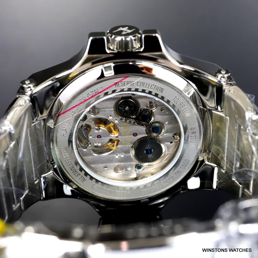 Invicta Reserve Akula Prestige Tourbillon 58mm Champagne Silver Steel Watch New
