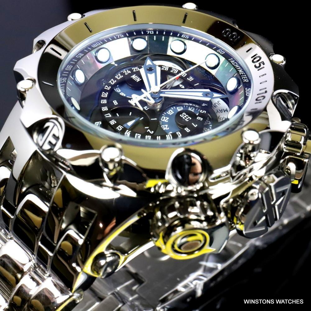 Invicta Reserve Venom Fusian Hybrid Swiss Master Calendar Steel Black Watch New