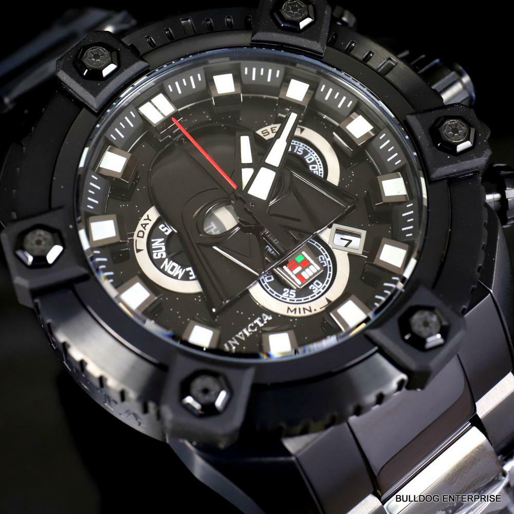 Invicta Star Wars Darth Vader Grand Octane Black Steel Swiss Mvt 63mm Watch New