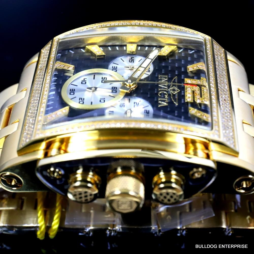 Invicta Speedway The Beast 1.47 CTW Diamond Gold Plated Steel 47mm Watch New