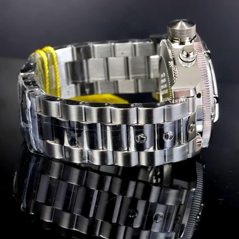 Invicta Russian Diver Nautilus Caged Swiss Mvt Steel Blue 52mm Chrono Watch New