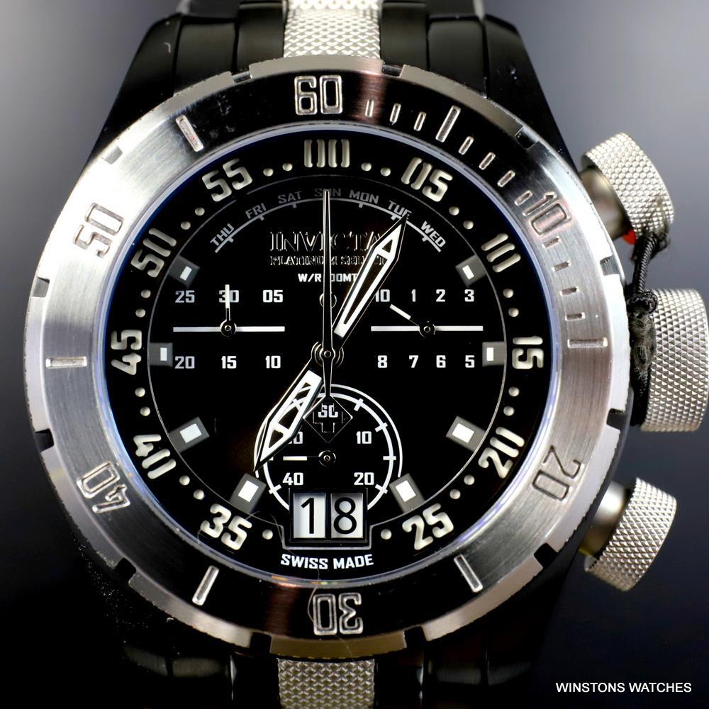 Invicta Platinum Select Coalition Forces Swiss Made Steel Chrono Watch 50mm New