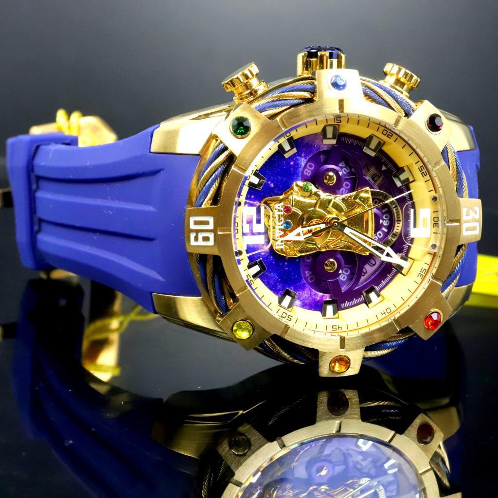 Invicta Marvel Thanos Infinity Gauntlet Chronograph 52mm Crystal Watch New