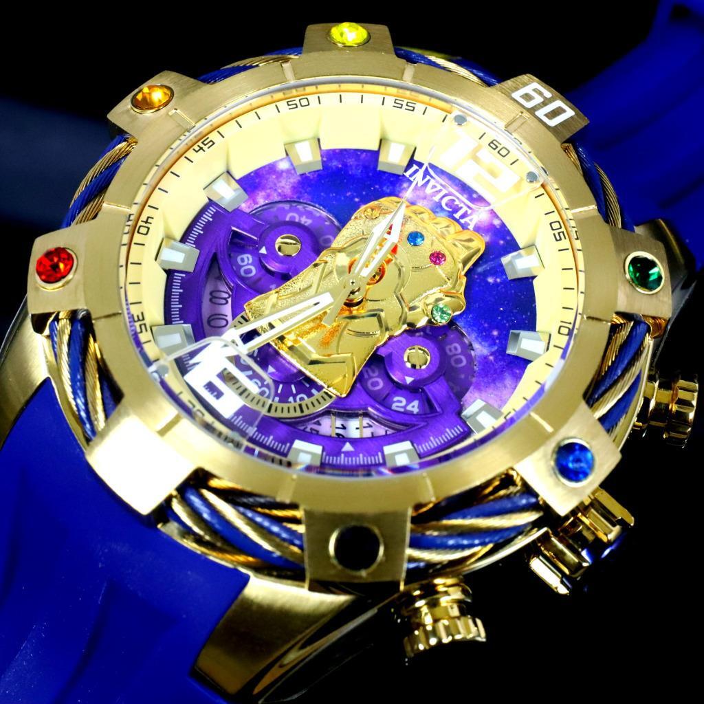 Invicta Marvel Thanos Infinity Gauntlet Chronograph 52mm Crystal Watch New