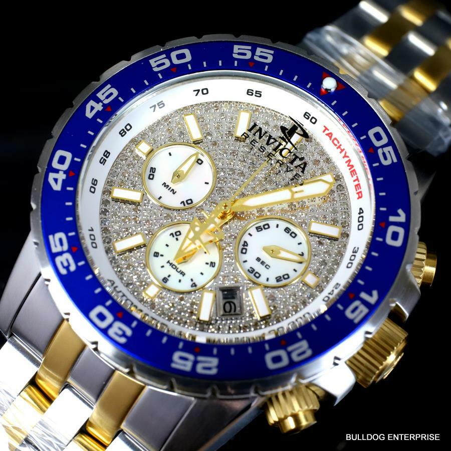 Invicta Reserve Ocean Master 1 CTW Diamond TMI NE88 Automatic 46mm MOP Watch New