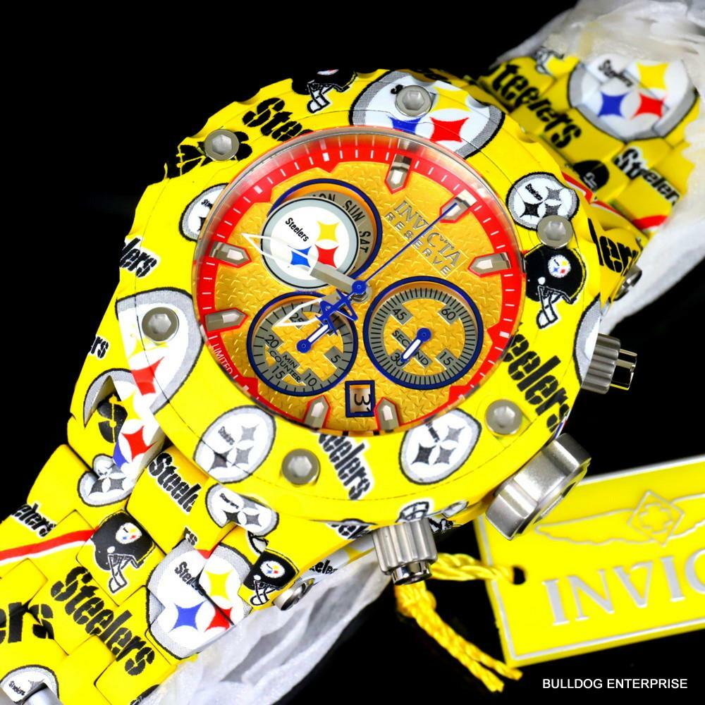 Invicta NFL Reserve Subaqua Specialty Pittsburgh Steelers Hydroplated Watch New