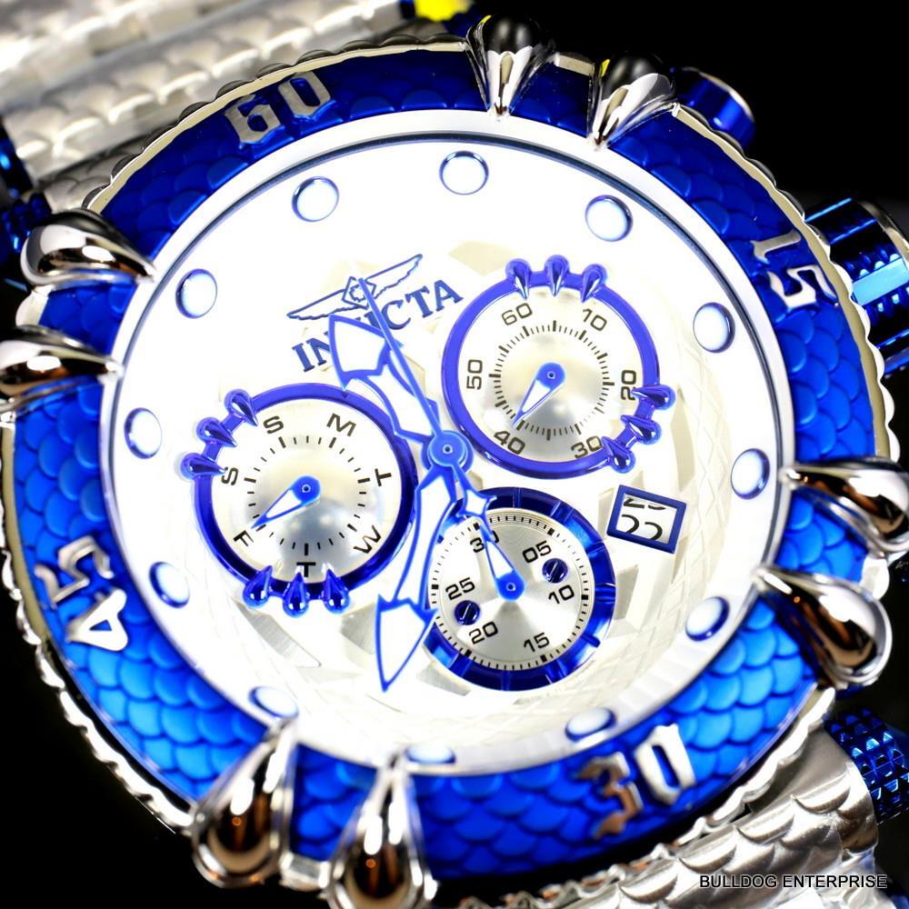 Invicta Subaqua Talon Chronograph Stainlesss Steel 52mm Swiss Mvt Blue Watch New