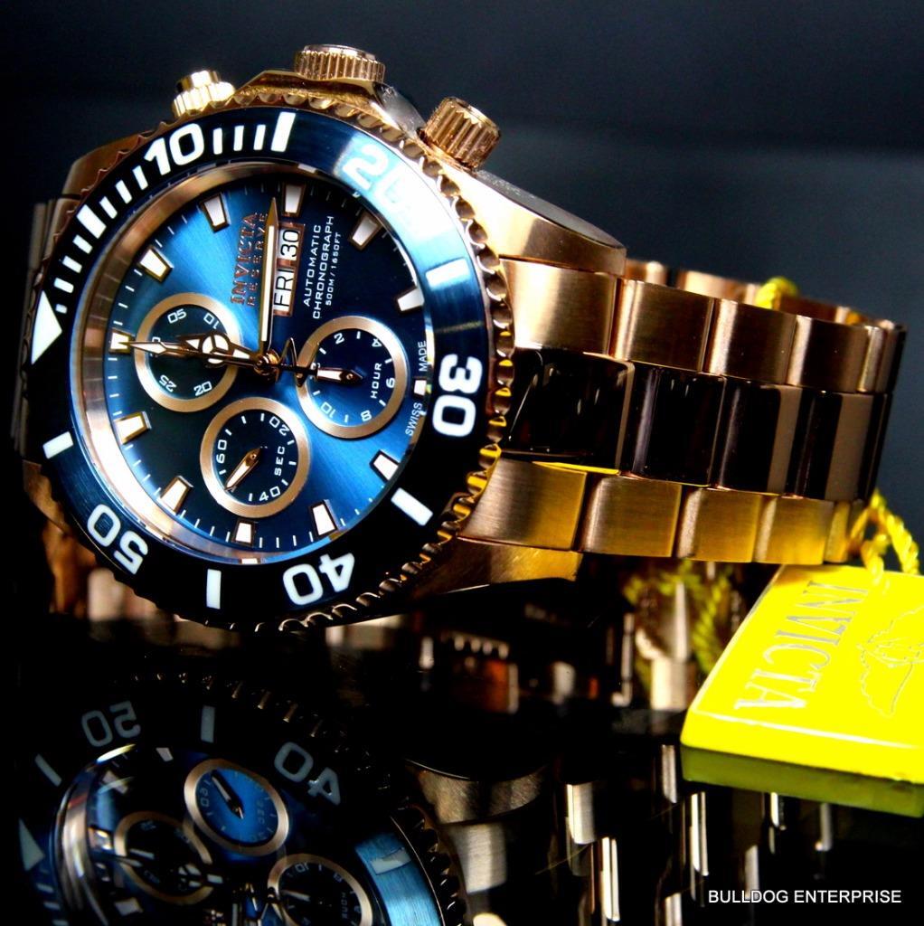Invicta Reserve Pro Diver Rose Gold Swiss Automatic 7750 Valjoux 18916 Watch New
