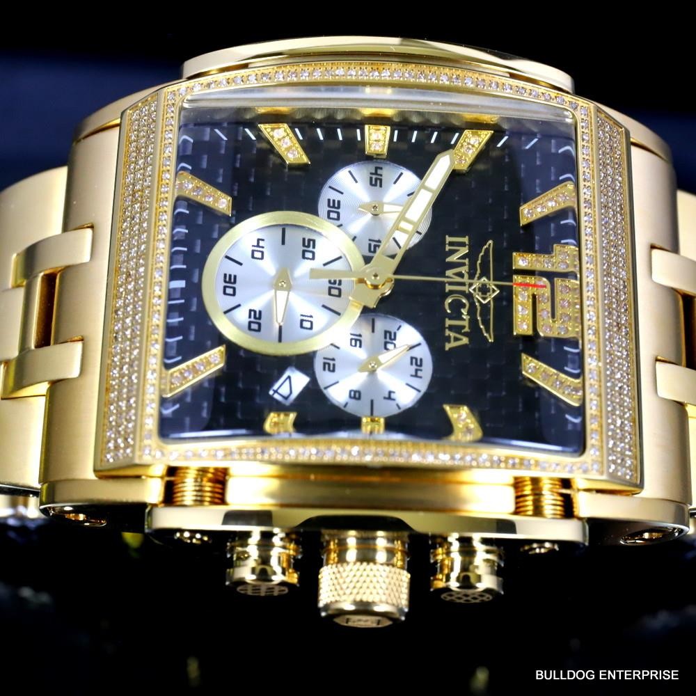 Invicta Speedway The Beast 1.47 CTW Diamond Gold Plated Steel 47mm Watch New