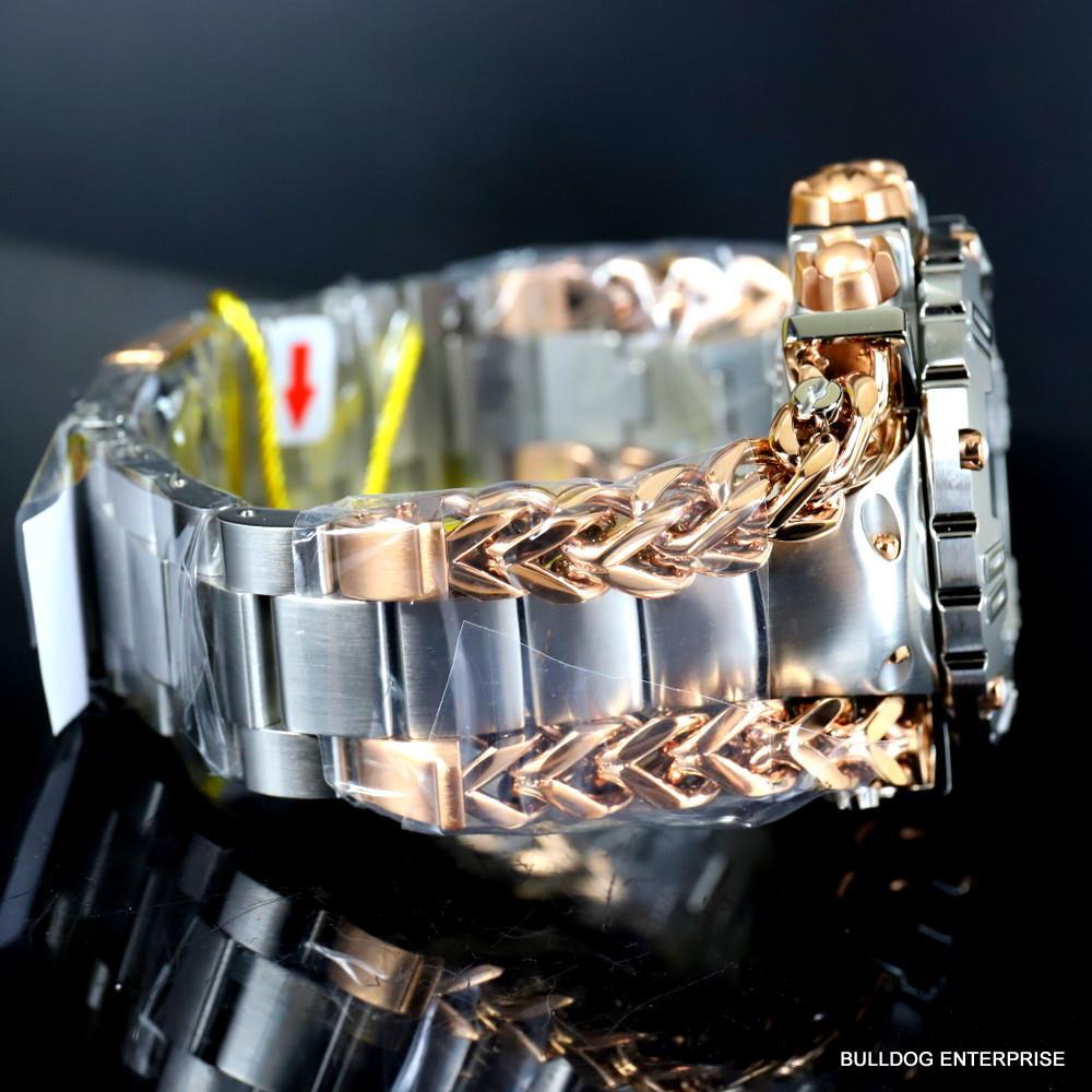 Invicta Reserve Gladiator 1.17CTW Diamond 2 Tone Rose Steel Swiss 61mm Watch New
