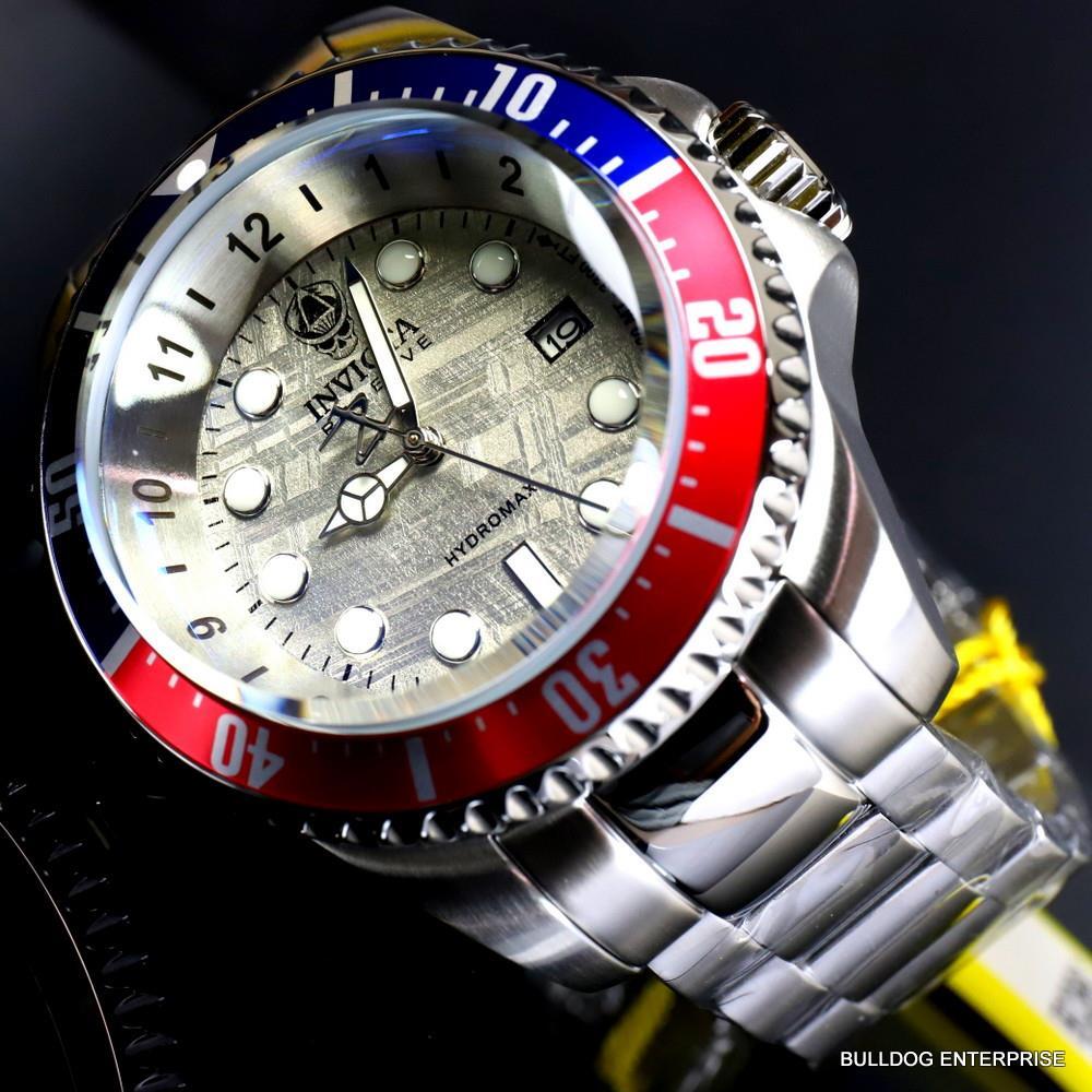 Invicta Reserve Hydromax Meteorite Automatic Steel Pepsi Cola 52mm Watch New
