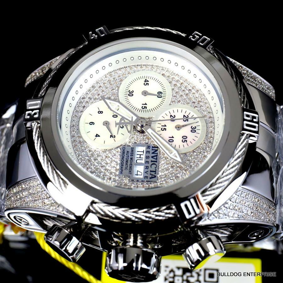 Invicta Reserve Bolt Zeus 1.7CTW Diamond Swiss Auto Sellita SW500 52mm Watch New