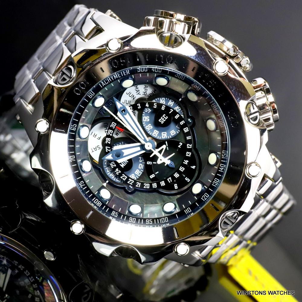 Invicta Reserve Venom Fusian Hybrid Swiss Master Calendar Steel Black Watch New