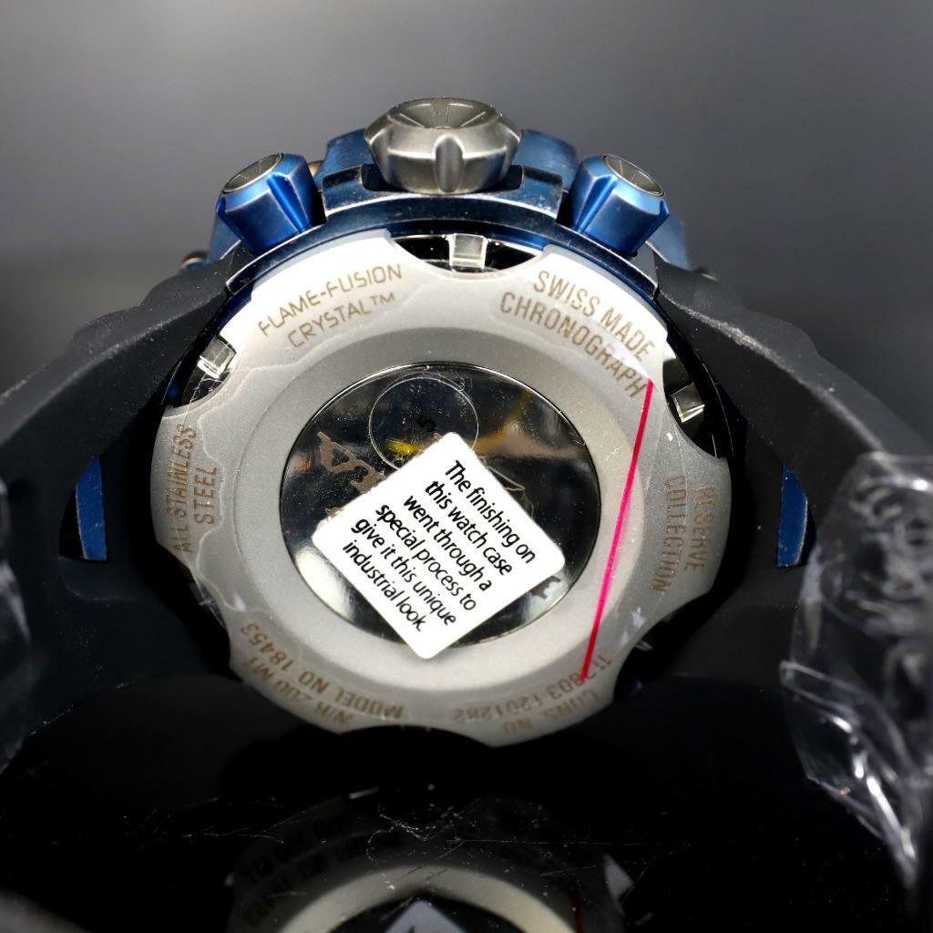 Invicta Reserve Venom Gen II Swiss Made Blue Distressed Black MOP 52mm Watch New