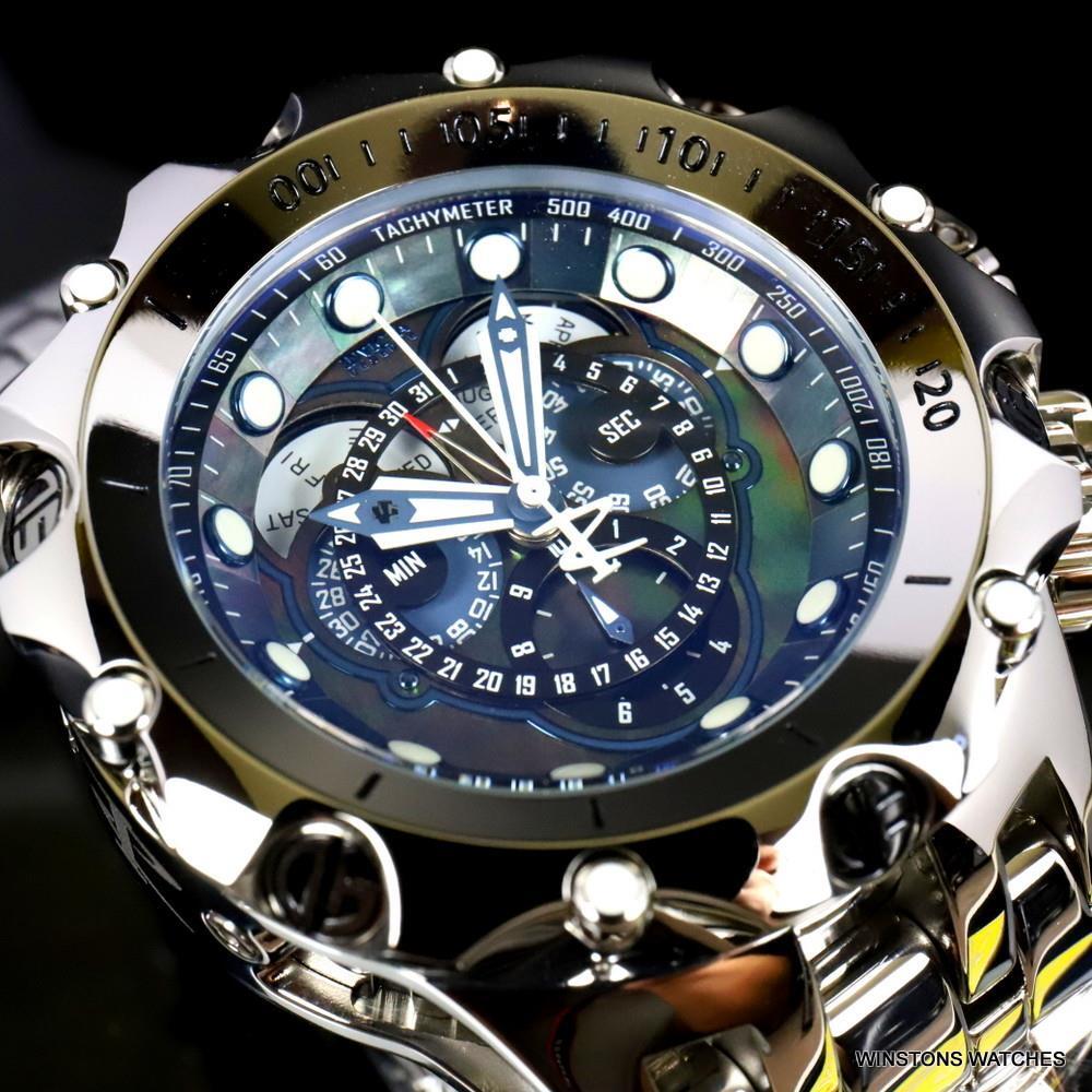 Invicta Reserve Venom Fusian Hybrid Swiss Master Calendar Steel Black Watch New