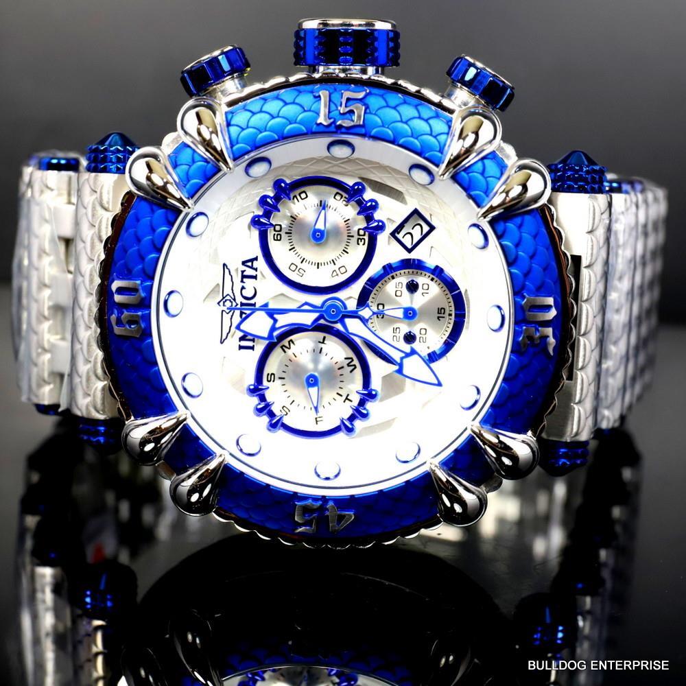 Invicta Subaqua Talon Chronograph Stainlesss Steel 52mm Swiss Mvt Blue Watch New