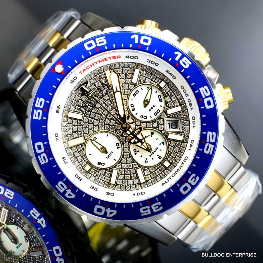 Invicta Reserve Ocean Master 1 CTW Diamond TMI NE88 Automatic 46mm MOP Watch New