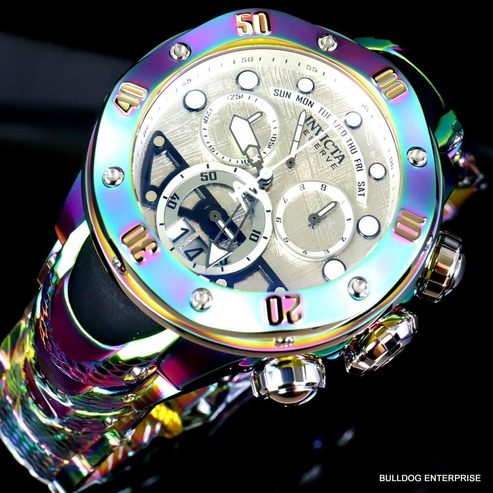 Invicta Reserve Kraken Meteorite Swiss Ronda 5040.N Iridescent Steel Watch New
