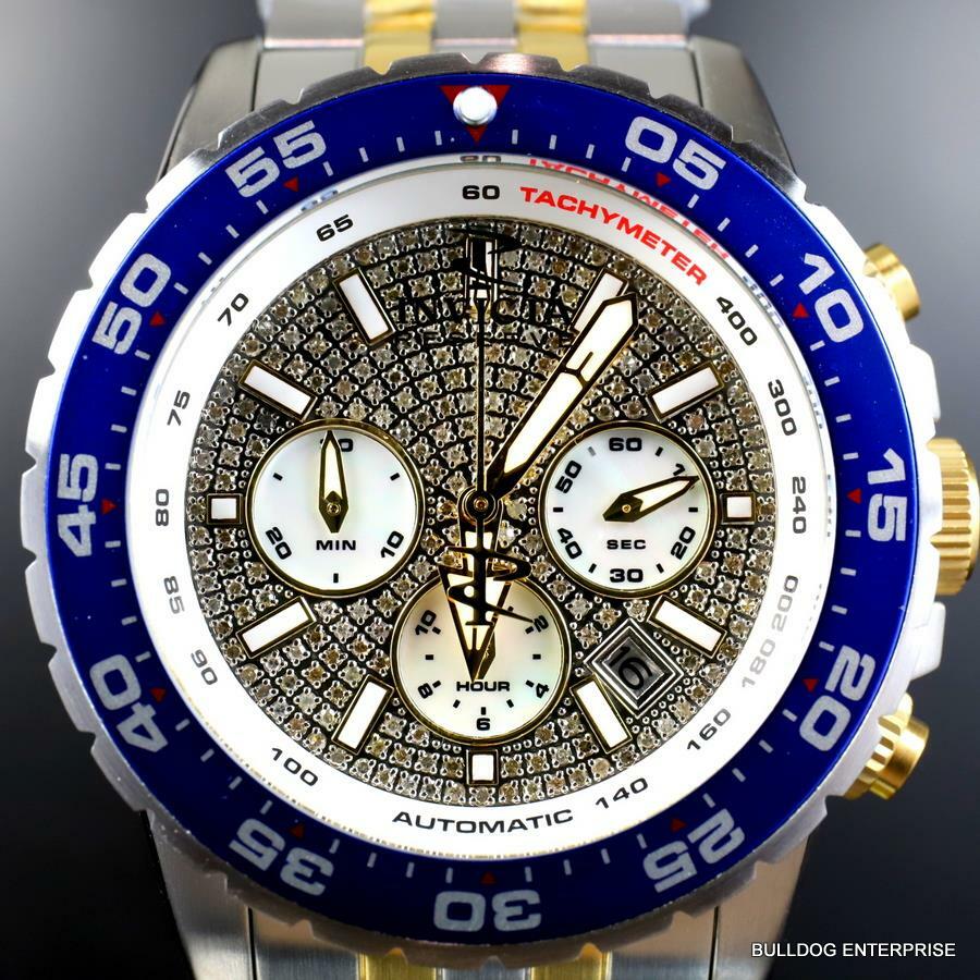 Invicta Reserve Ocean Master 1 CTW Diamond TMI NE88 Automatic 46mm MOP Watch New