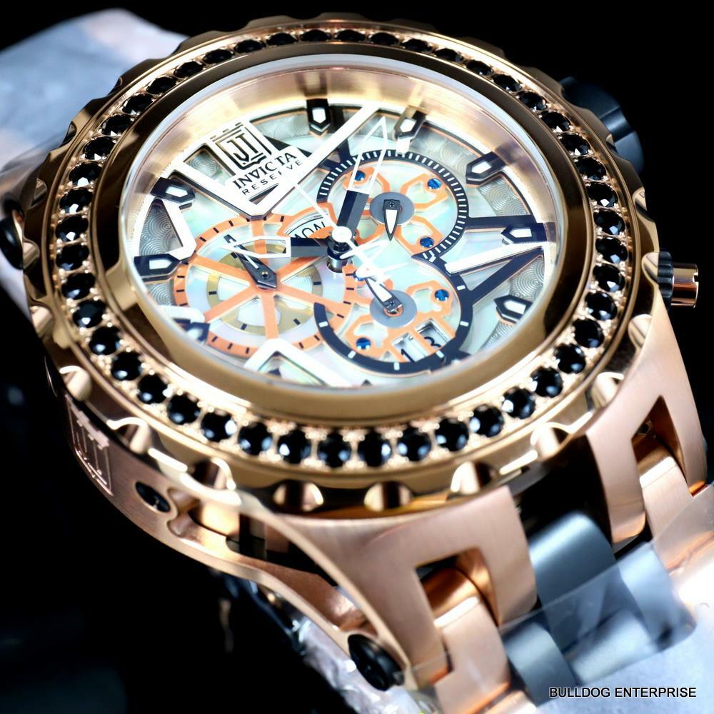 Invicta  Reserve JT Subaqua Specialty 5CTW Black Spinel Rose Gold 52mm Watch New