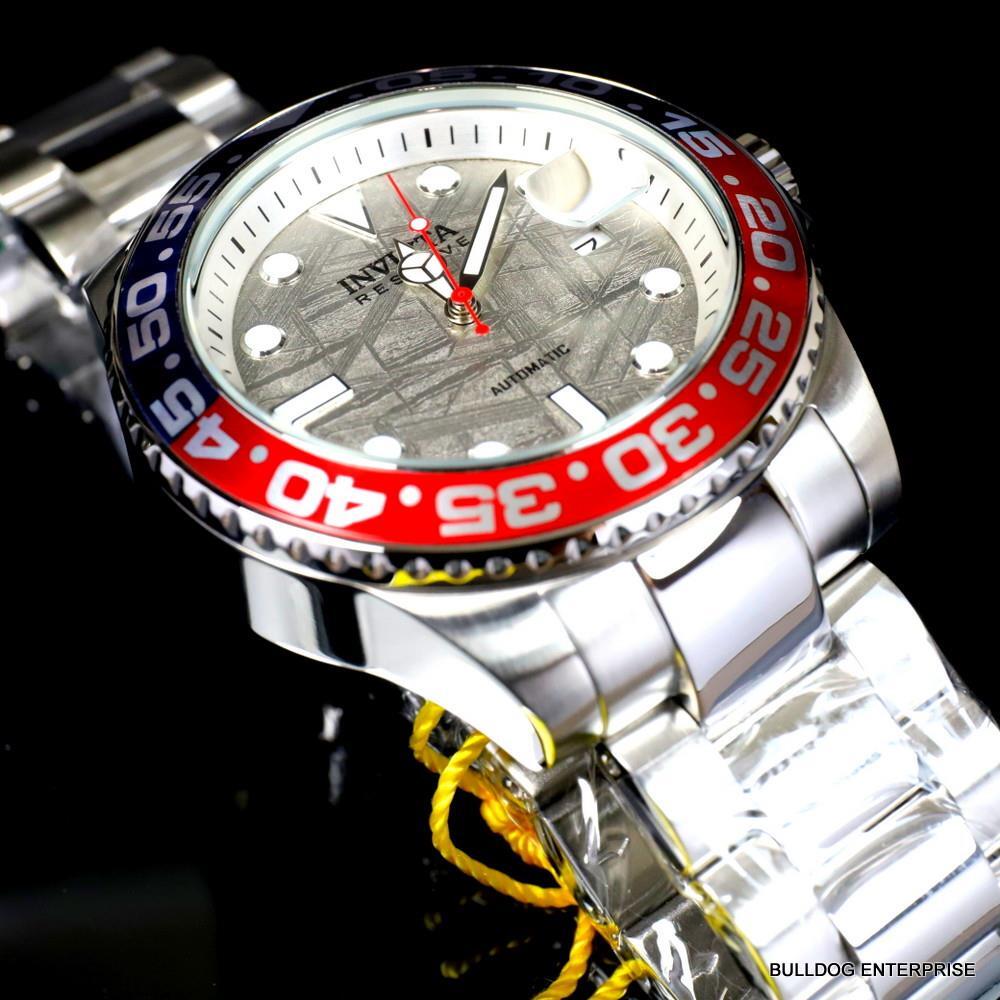 Invicta Reserve Pro Diver Meteorite Automatic Pepsi Cola 46mm Steel Watch New